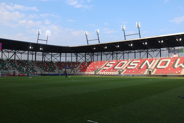 Stadion Arcelor Mittal Park w Sosnowcu podczas treningu piłkarzy Rakowa Częstochowa przed jutrzejszym meczem /Zbigniew Meissner /PAP