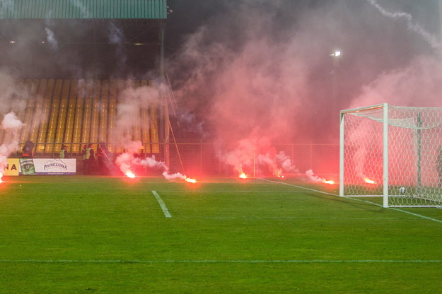 Stadion GKS-u Katowice podczas meczu z Widzewem Łódź /Zbigniew Meissner /PAP