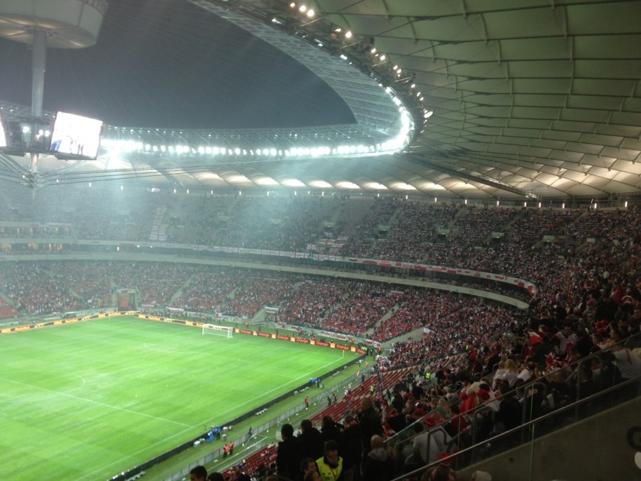 Stadion Narodowy utonął w strugach deszczu /Mariusz PIekarski /RMF FM