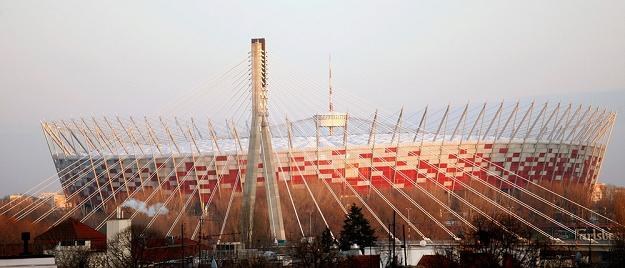 Stadion Narodowy - widok z Placu Zamkowego. Budowały HBP i PBG. Fot. Adam Guz /Reporter