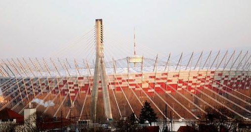 Stadion Narodowy - widok z Placu Zamkowego. Fot Adam Guz /Reporter