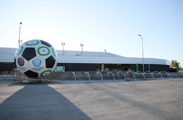 Stadion piłkarski "Stożice" w stolicy Słowenii - Lublanie /Leszek Szymański /PAP