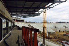 Stadion Widzewa w budowie