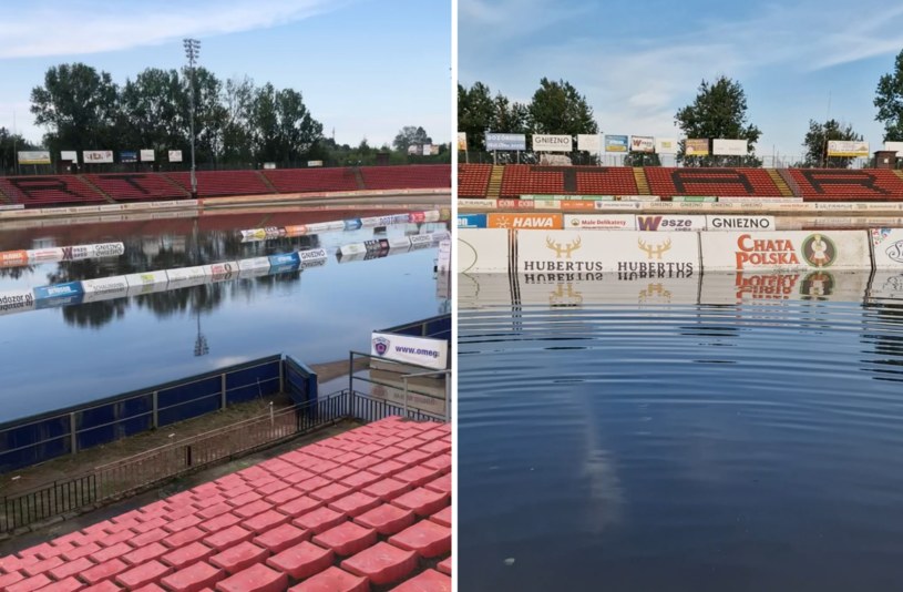 Stadion zniknął pod wodą, pracownicy uwięzieni w budynku. „Czegoś takiego jeszcze nie widziałem”