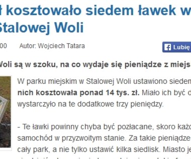 Stalowa Wola: Siedem ławek w parku za 100 tys. zł