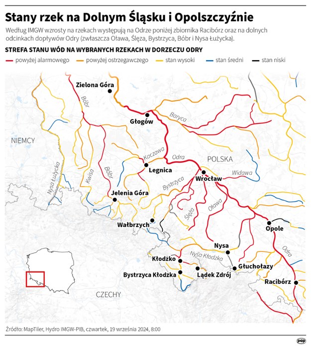 Stan rzek - 19 września 2024 /Michał Czernek /PAP