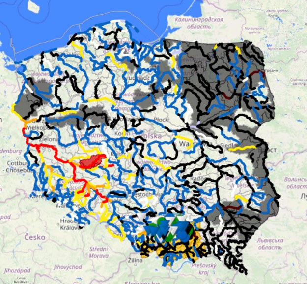 Stan wód w środę, 25 września /IMGW /Materiały prasowe