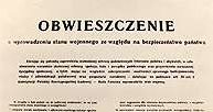 Stan wojenny w Polsce, obwieszczenie o wprowadzeniu stanu wojennego /Encyklopedia Internautica