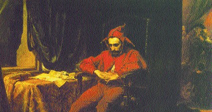 Stańczyk w czasie balu na dworze królowej Bony wobec straconego Smoleńska, Jan Matejko, 1862 r. /Encyklopedia Internautica