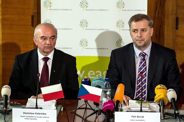 Stanisław Kalemba (L), minister rolnictwa RP i minister rolnictwa Czech Petr Bendl (P) /PAP