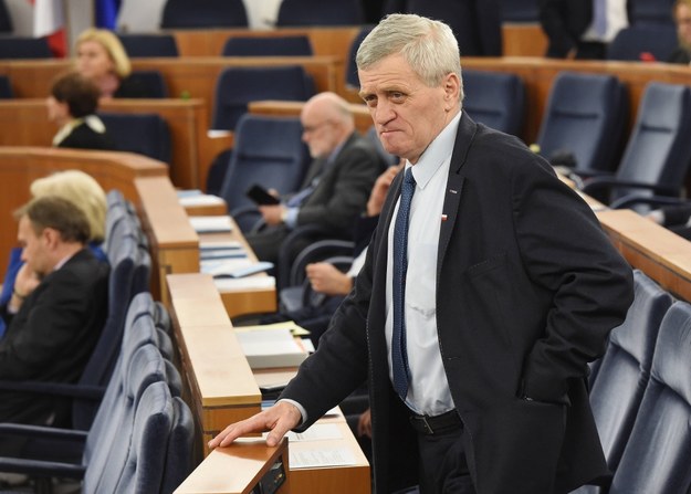Stanisław Kogut podczas posiedzenia Senatu /Radek Pietruszka /PAP