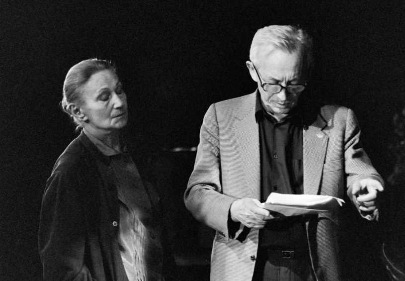 Stanisław Różewicz, Ryszarda Hanin. 1991 rok: realizacja przedstawienia "Tylko matka" w Teatrze Telewizji /Piotr Ciesla/RSW /Agencja FORUM