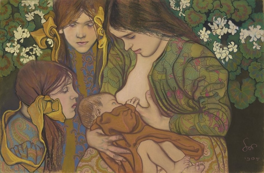 Stanisław Wyspiański "Macierzyństwo", 1905 rok, pastel na papierze /Muzeum Narodowe w Krakowie /Materiały prasowe