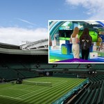 Stanowisko z TopSpin 2K25 na Wimbledonie. Można wcielić się w gwiazdę sportu