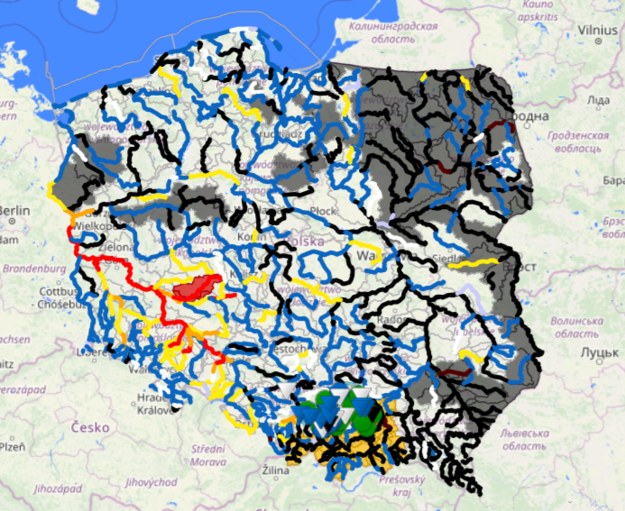 Stany rzek 25 września /IMGW /Materiały prasowe