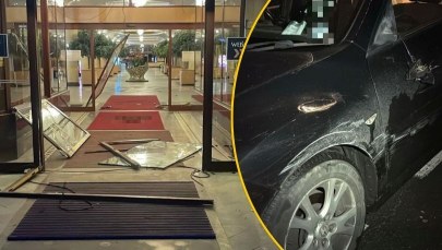 Staranował autem wejście do hotelu. Niecodzienne sceny w Karpaczu
