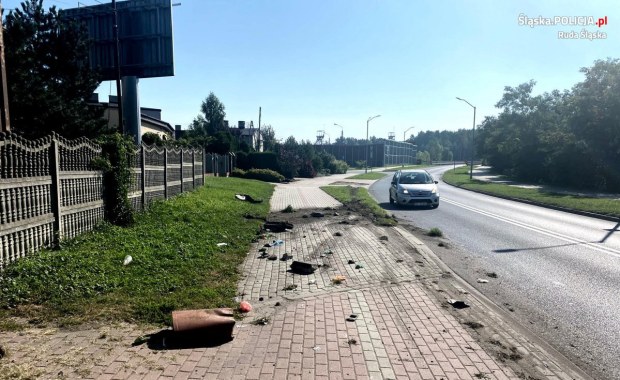 Staranował sygnalizator i barierkę przy szkole. Kierowca był kompletnie pijany