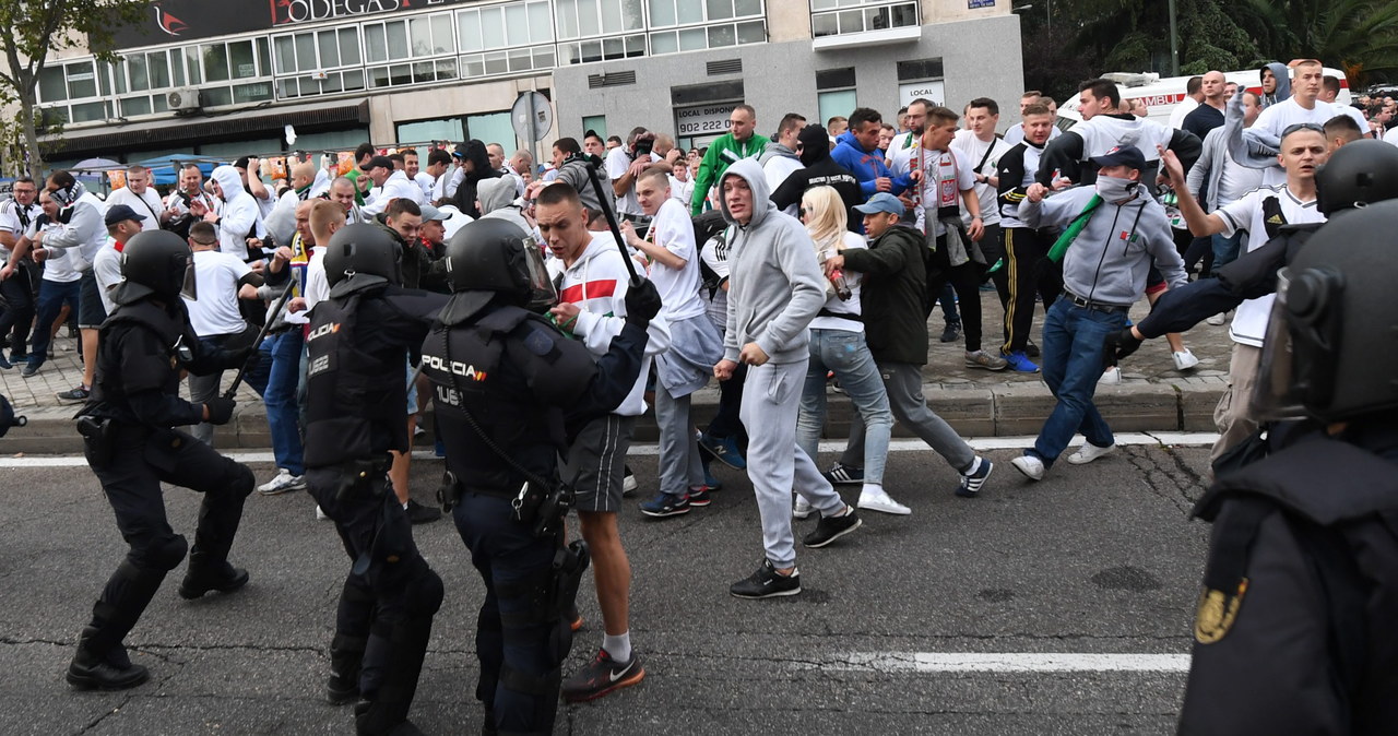 Starcia kibiców Legii z madrycką policją