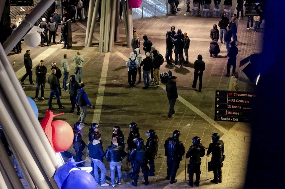 Starcia przed meczem Legii z Napoli /CIRO FUSCO /PAP/EPA