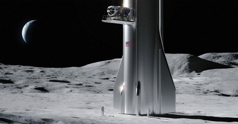 Starship firmy SpaceX został wybrany przez NASA w roli lądownika na Księżyc. /SpaceX /materiały prasowe