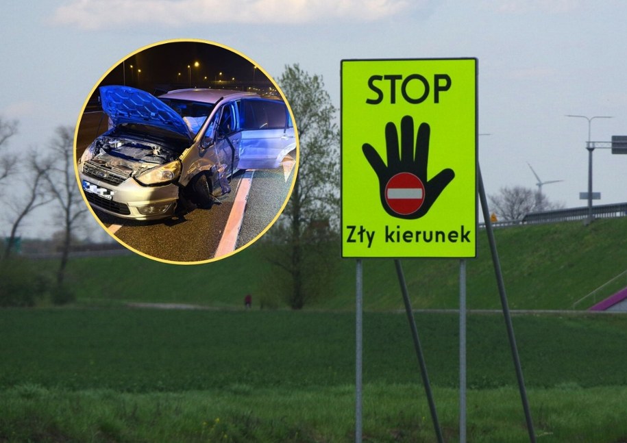 Starszy mężczyzna wjechał pod prąd na autostradę A4, fot. OSP Krotoszyce /Marek BAZAK / Zofia BAZAK /East News