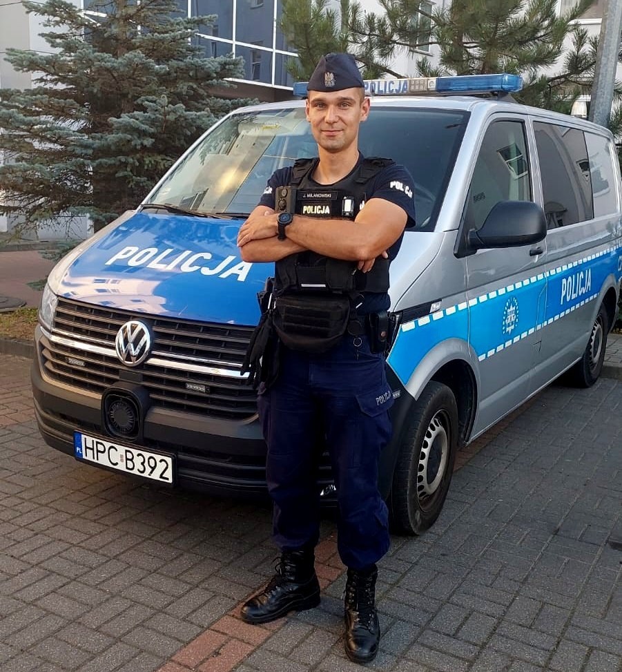 Starszy posterunkowy Jakub Milanowski /KMP Bydgoszcz /Policja