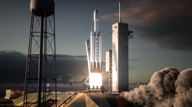 Start Falcon Heavy - kadr z animacji /materiały prasowe
