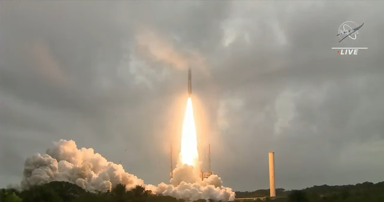 Start rakiety Ariane 5 z Kosmicznym Teleskopem Jamesa Webba /NASA