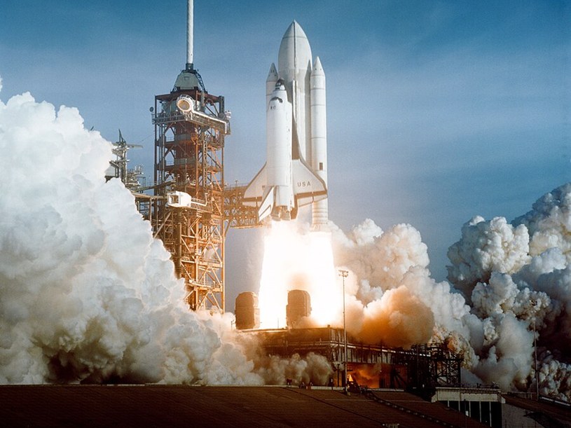 Start wahadłowca Columbia w dniu 12 kwietnia 1981 roku. /NASA /domena publiczna