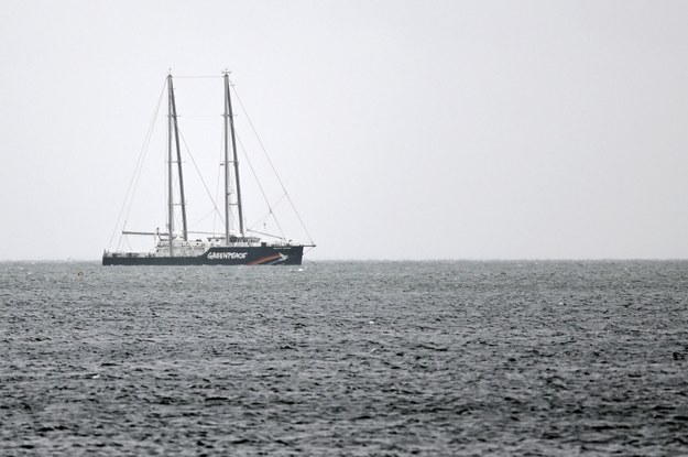 Statek Greenpeace "Rainbow Warrior" w Gdańsku /Marcin Gadomski /PAP