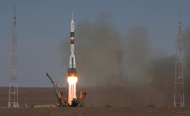 Statek kosmiczny Sojuz MS-10 /YURI KOCHETKOV /PAP/EPA