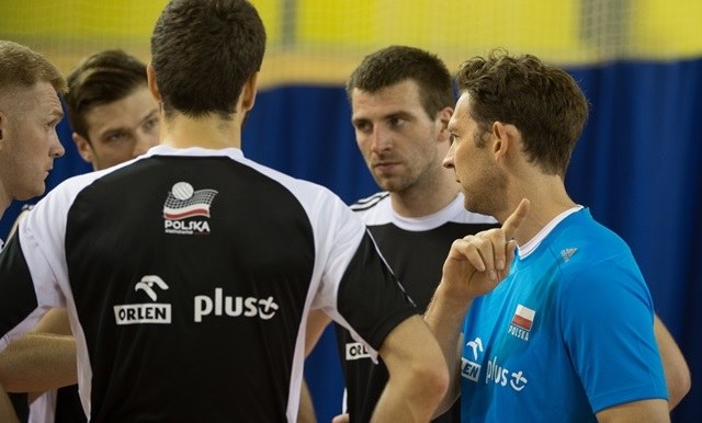 Stephane Antiga prowadzi trening na zgrupowaniu reprezentacji Polski siatkarzy w COS Spała /Grzegorz Michałowski /PAP