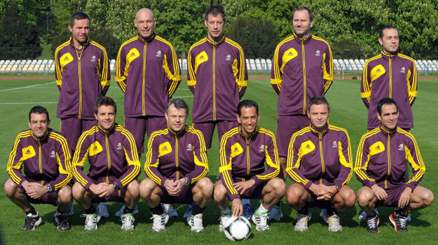 O dobrych sędziach się nie mówi... Stephane Lannoy, Howard Webb, Wolfgang Stark, Jonas Eriksson, Cuneyt Cakir, Viktor Kassai, Nicola Rizzoli, Bjorn Kuipers, Pedro Proenca, Damir Skomina, Carlos Velasco Carballo /Janek Skarżyński /AFP