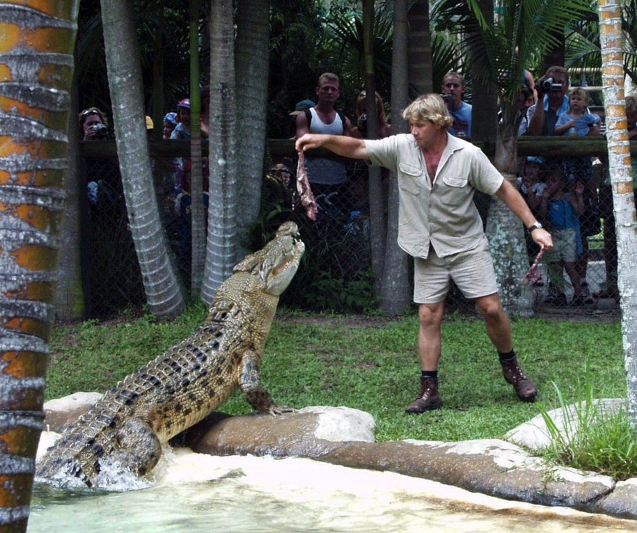 Steve Irwin w 2002 r. /EPA/VERA DEVAI /PAP