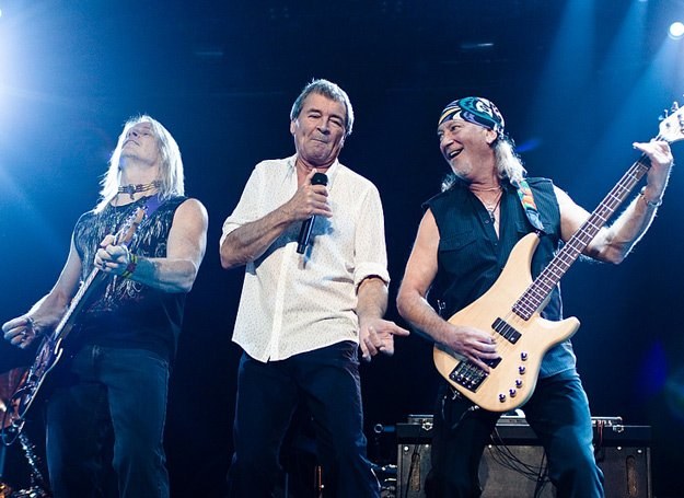Steve Morse, Ian Gillan i Roger Glover (Deep Purple) w październiku 2010 roku w Katowicach /fot. Bartosz Nowicki