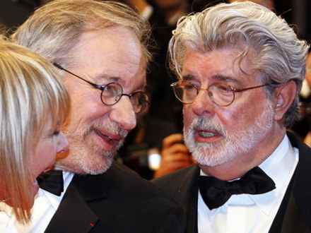 Steven Spielberg i George Lucas /AFP