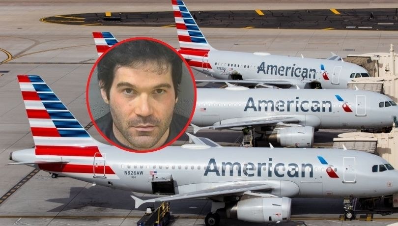 Steward American Airlines skazany na 18,5 roku więzienia za potajemne nagrywanie dziewczynek w toalecie samolotu /X/zrzut ekranu /Shutterstock
