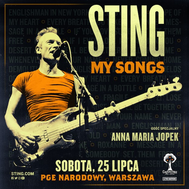 STING: MY SONGS UZNANA PRZEZ KRYTYKÓW TRASA KONCERTOWA Sobota, 25 lipca – PGE Narodowy w Warszawie /Materiały prasowe