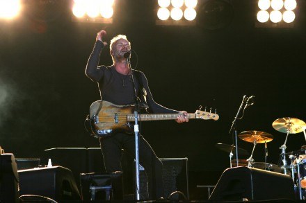 Sting podczas koncertu The Police na Stadionie Śląskim w Chorzowie /INTERIA.PL