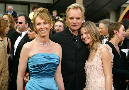 Sting z żoną i córką fot. Carlo Allegri /Getty Images/Flash Press Media