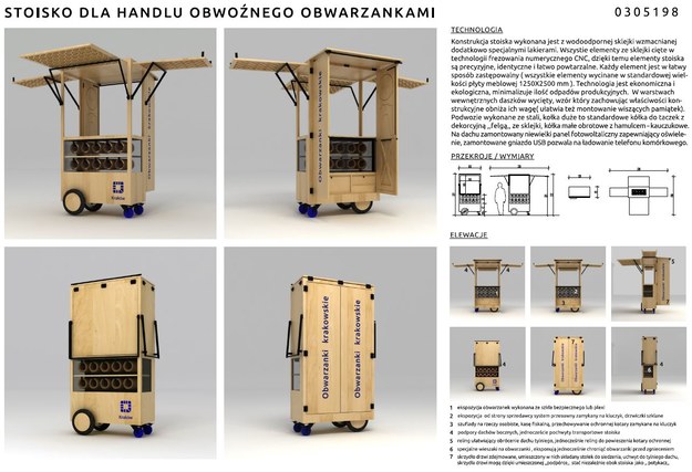 Stoisko handlu obwarzankami - projekt 1 /materiały prasowe /