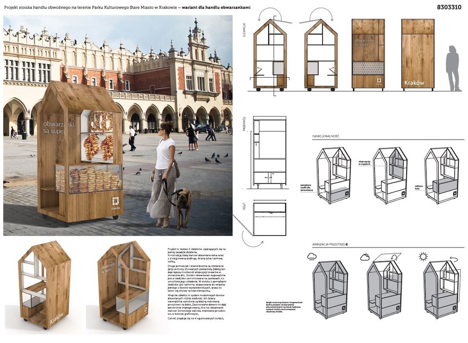 Stoisko handlu obwarzankami - projekt 3 /materiały prasowe /