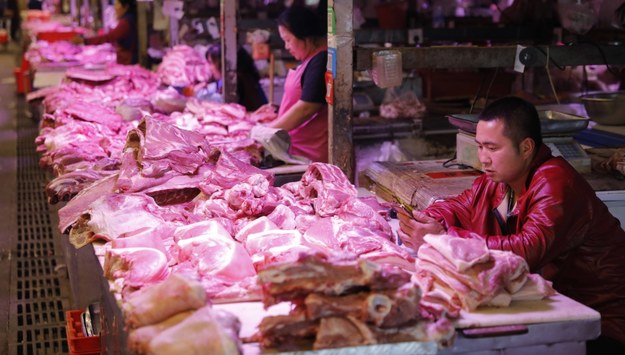 Stoisko z wieprzowiną w Pekinie /WU HONG /PAP/EPA