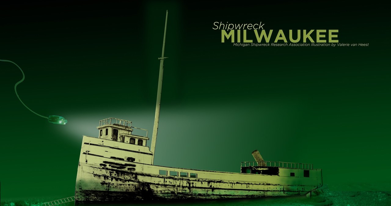 Stowarzyszenie sfotografowało wrak. Warunki podczas badań były znakomite, a wrak zachował się w świetnym stanie. /Michigan Shipwreck Research Association /Facebook