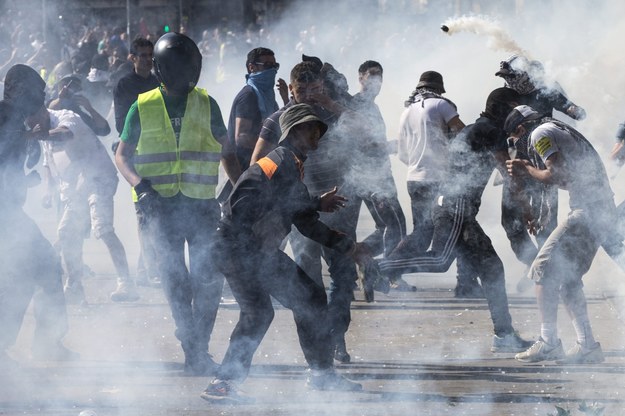 Stracia na Placu Republiki w Paryżu /ETIENNE LAURENT /PAP/EPA