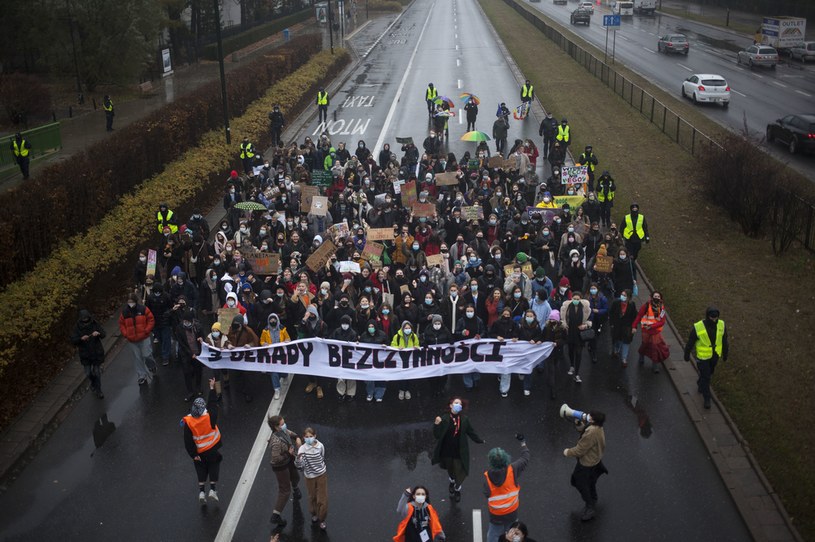 Strajk klimatyczny w Warszawie /Getty Images