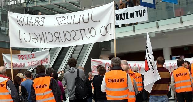 Strajk ostrzegawczy pracowników Telewizji Polskiej /PAP