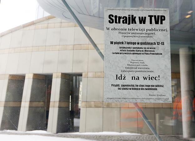 Strajk ostrzegawczy pracowników Telewizji Polskiej /PAP
