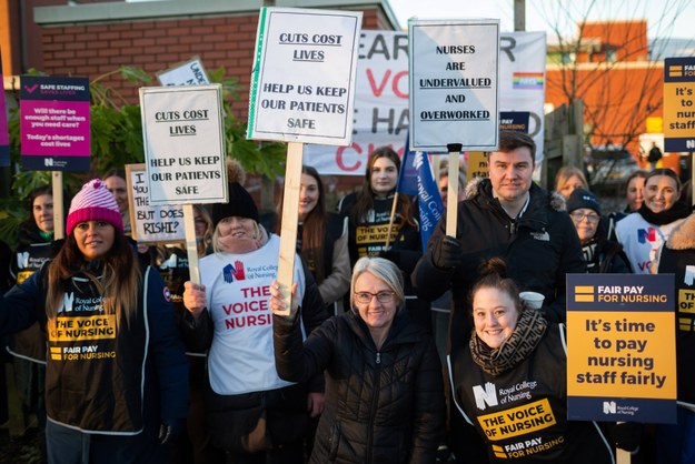 Strajk pielęgniarek w Wielkiej Brytanii /Adam Vaughan /EPA