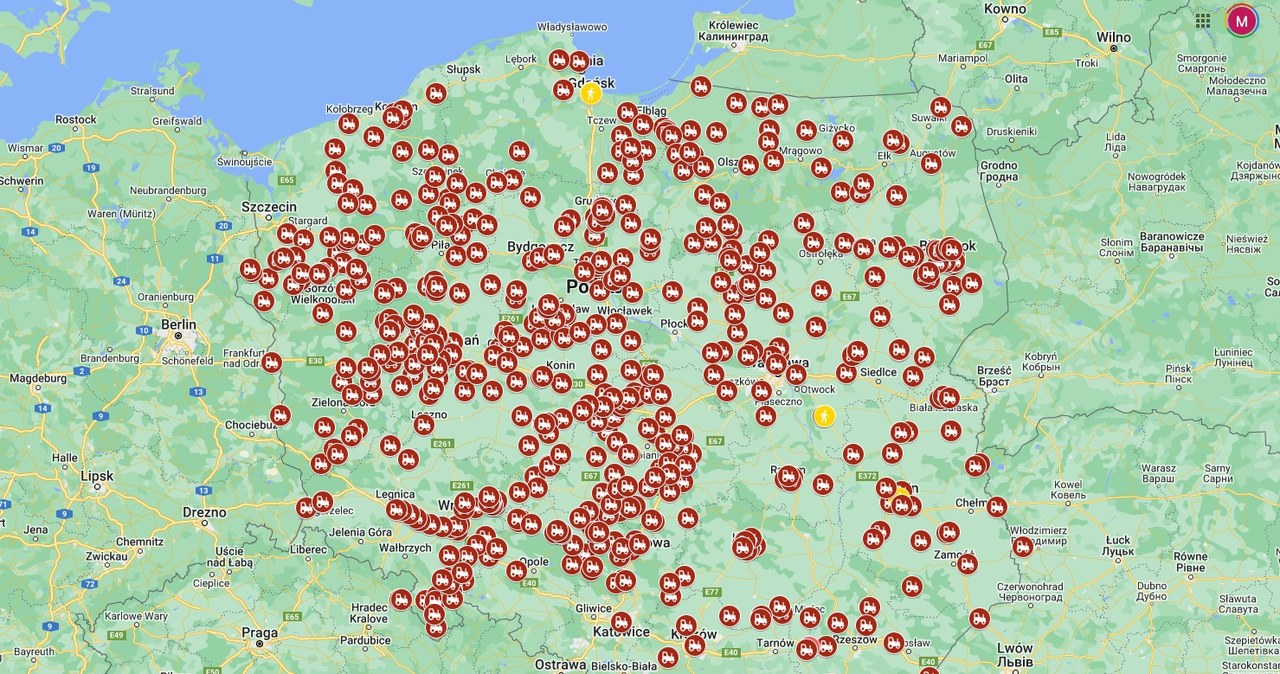 Strajk rolników 20 marca. Mapa blokad i utrudnień /materiały prasowe